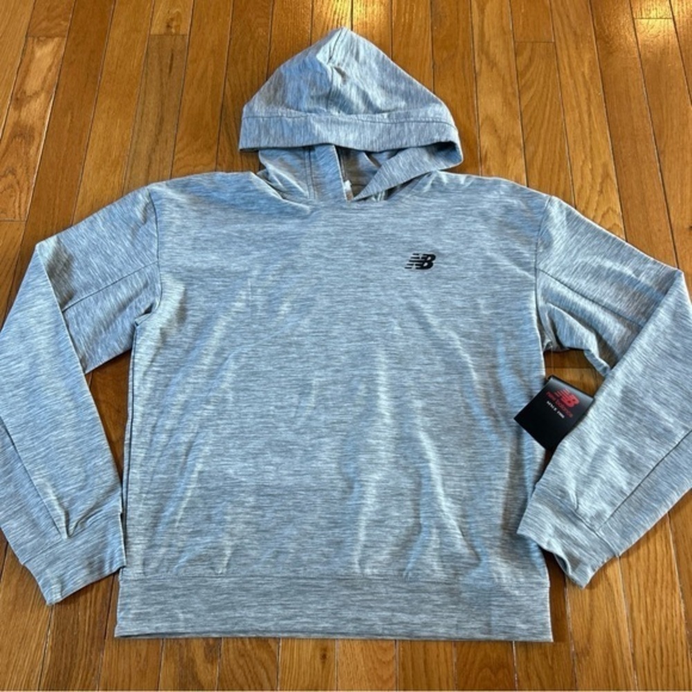 NWT New Balance Women's Hoodie Sport Spacedye Layer Performance Gray Size XS